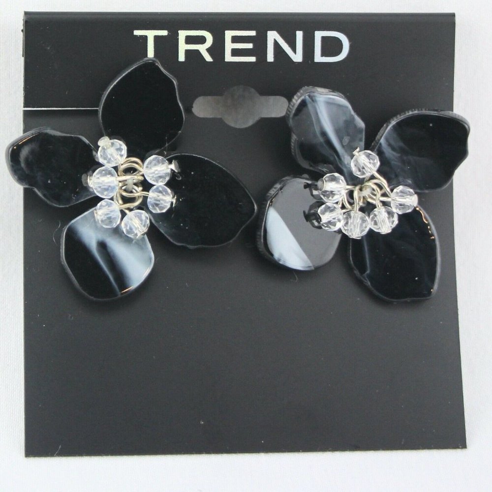 Trend Earrings 1" Acrylic Flowers